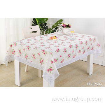 PEVA Tablecloth with Lace Edge